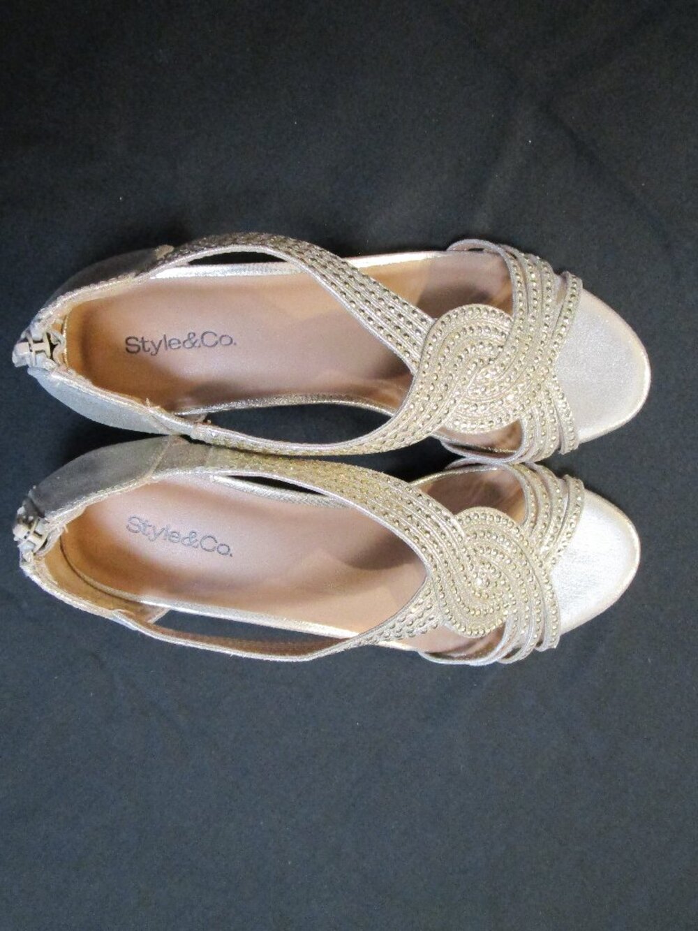 Womens Ginifur Embellished Strappy Wedge Sandal NWT